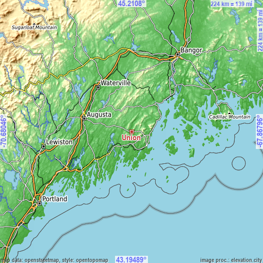 Topographic map of Union