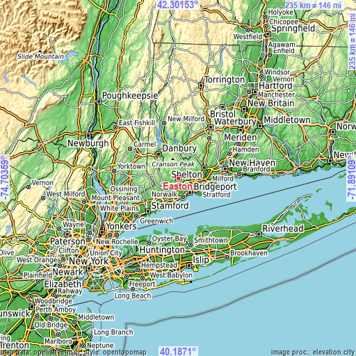 Topographic map of Easton