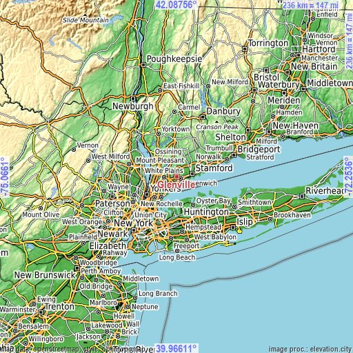 Topographic map of Glenville