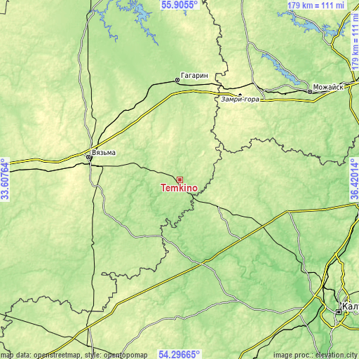 Topographic map of Tëmkino