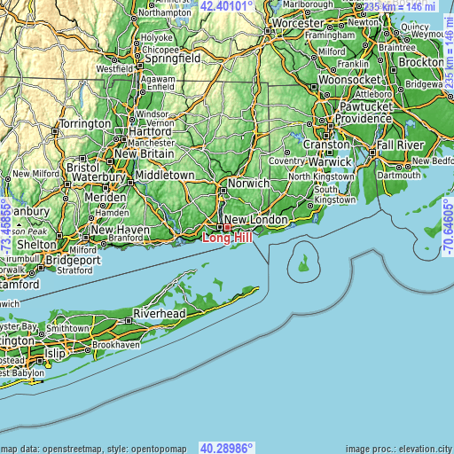 Topographic map of Long Hill