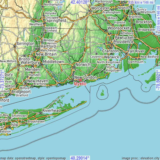 Topographic map of Mystic