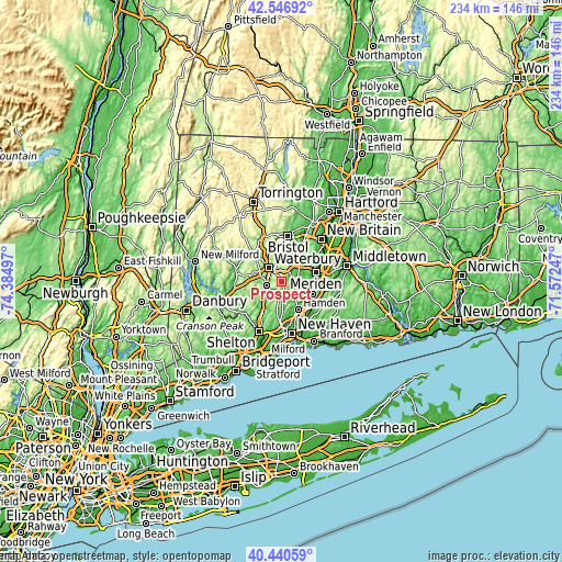 Topographic map of Prospect