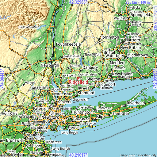 Topographic map of Ridgefield