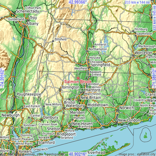 Topographic map of Salmon Brook