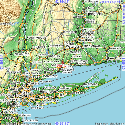 Topographic map of Shelton