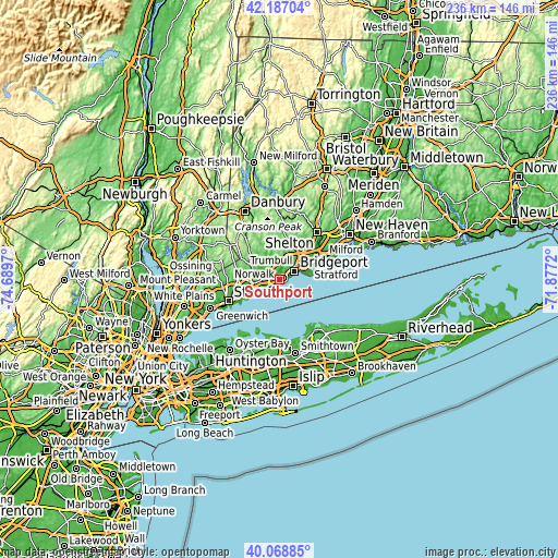 Topographic map of Southport