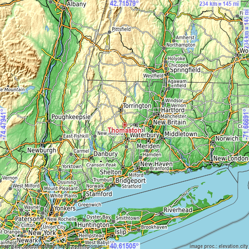 Topographic map of Thomaston