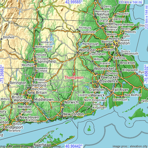 Topographic map of Thompson