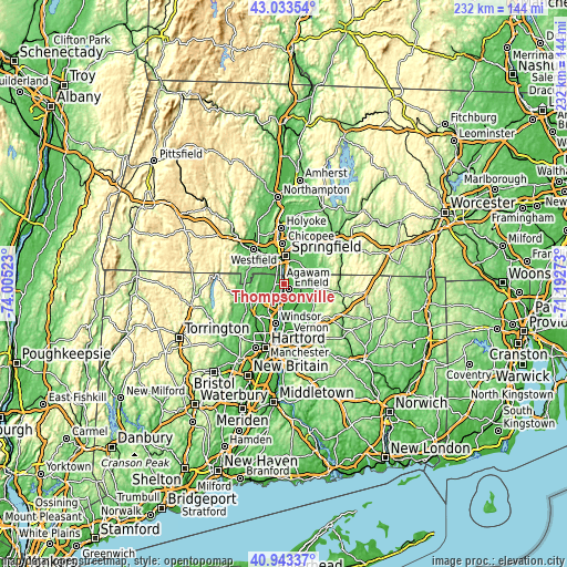 Topographic map of Thompsonville