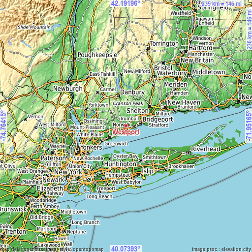 Topographic map of Westport