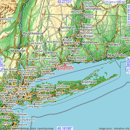 Topographic map of Woodmont