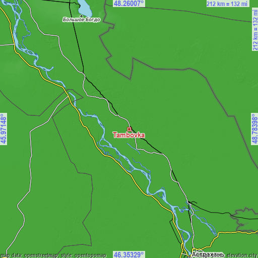 Topographic map of Tambovka