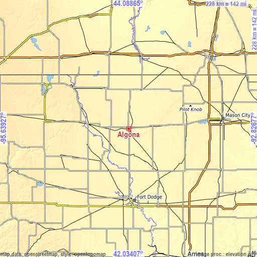 Topographic map of Algona