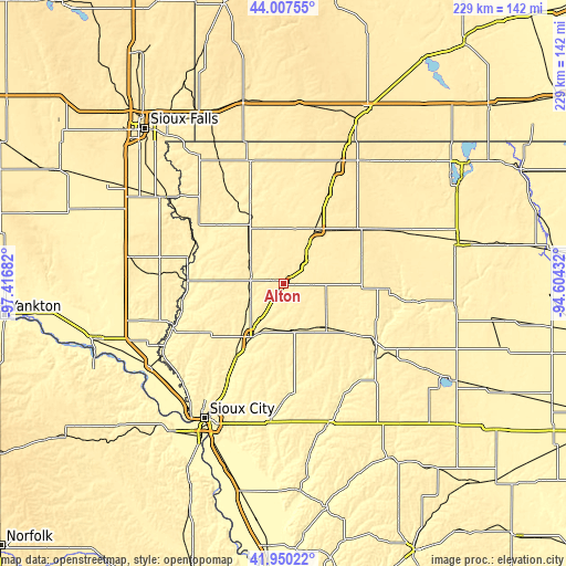 Topographic map of Alton