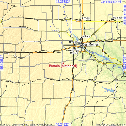 Topographic map of Buffalo (historical)