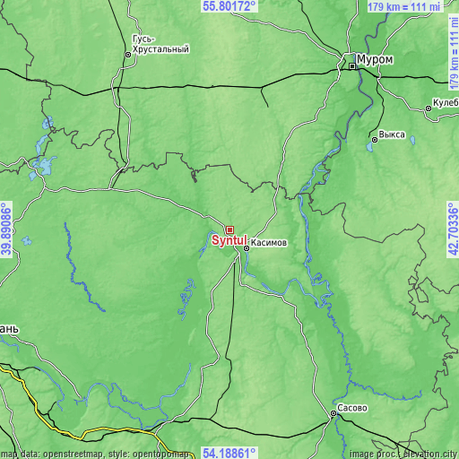 Topographic map of Syntul