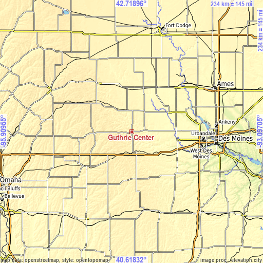 Topographic map of Guthrie Center