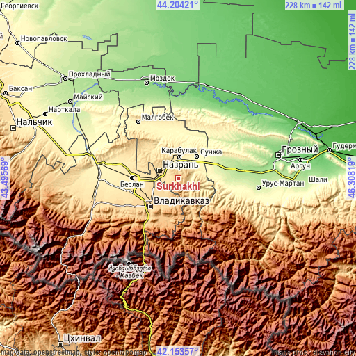 Topographic map of Surkhakhi