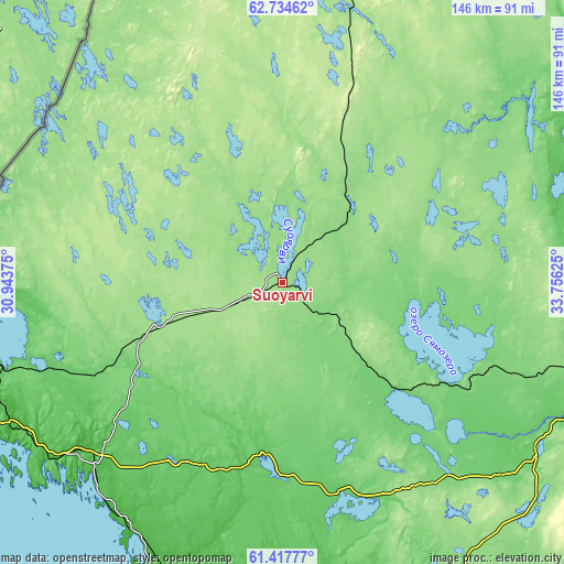 Topographic map of Suoyarvi