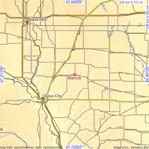 Topographic map of Marcus