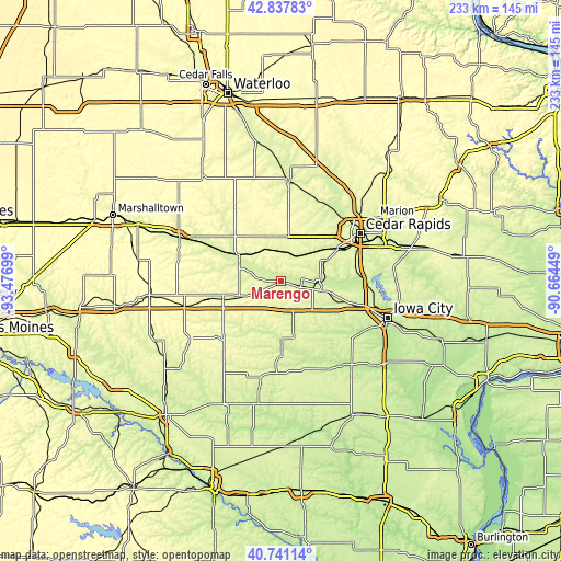 Topographic map of Marengo