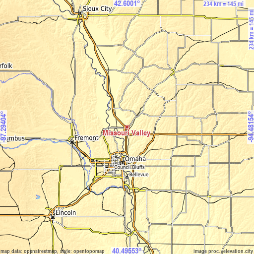 Topographic map of Missouri Valley