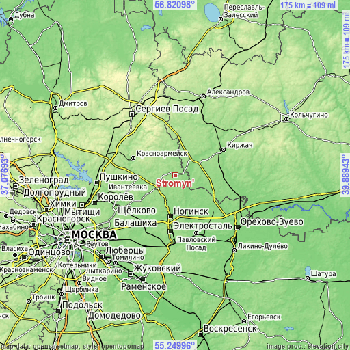 Topographic map of Stromyn’