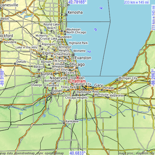 Topographic map of Chatham