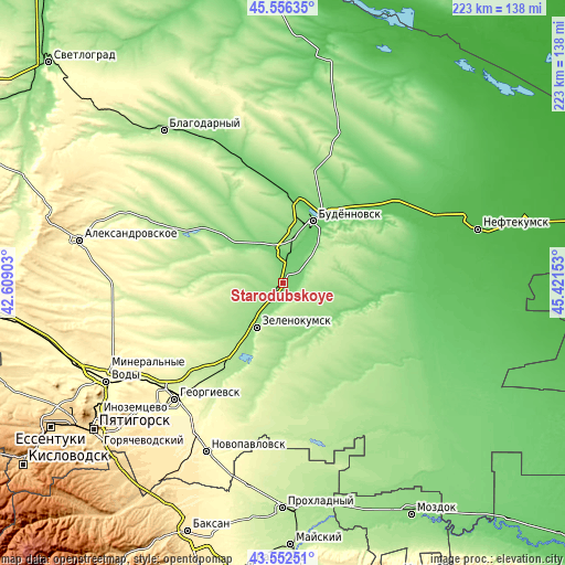 Topographic map of Starodubskoye