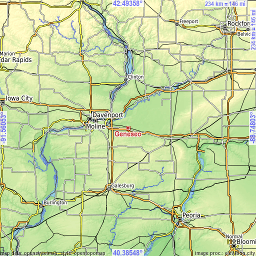 Topographic map of Geneseo