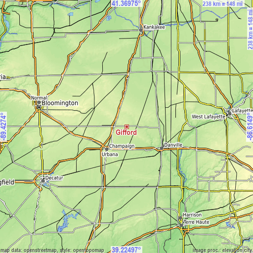 Topographic map of Gifford