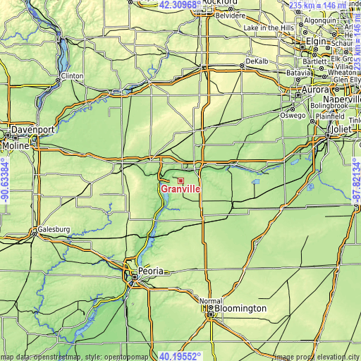 Topographic map of Granville