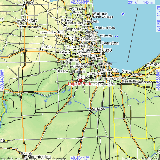 Topographic map of Ingalls Park