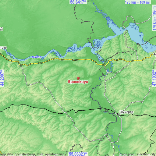 Topographic map of Spasskoye