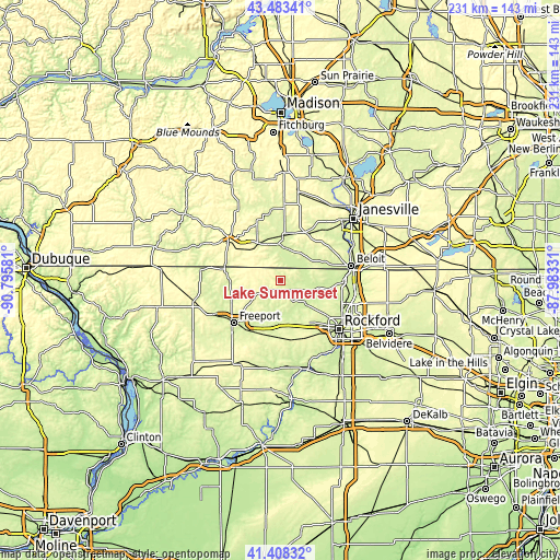 Topographic map of Lake Summerset