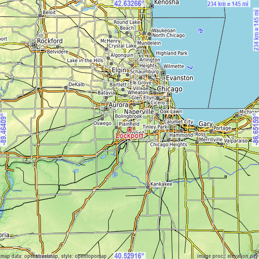 Topographic map of Lockport