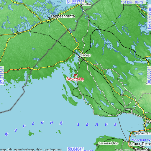 Topographic map of Sovetskiy