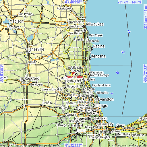 Topographic map of Long Lake