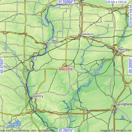 Topographic map of Macomb