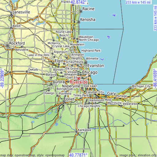 Topographic map of Riverside