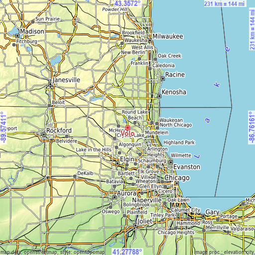 Topographic map of Volo