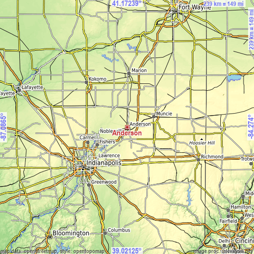 Topographic map of Anderson