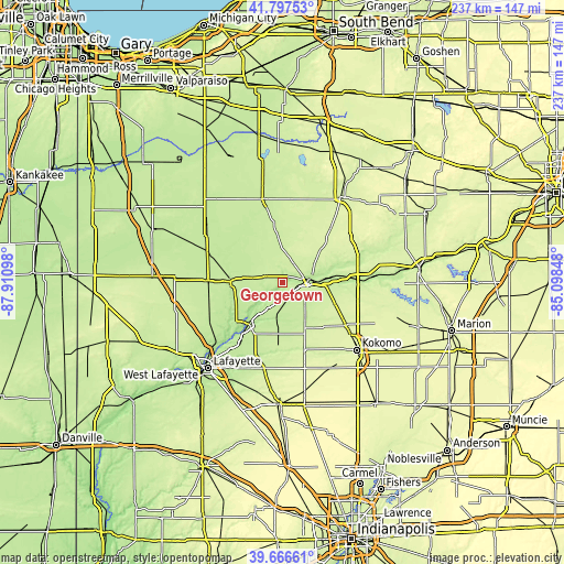 Topographic map of Georgetown