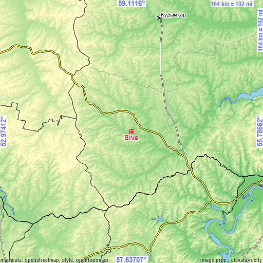 Topographic map of Siva