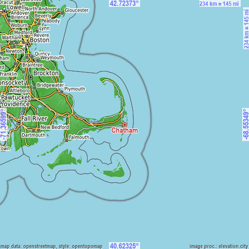 Topographic map of Chatham