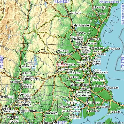 Topographic map of Clinton