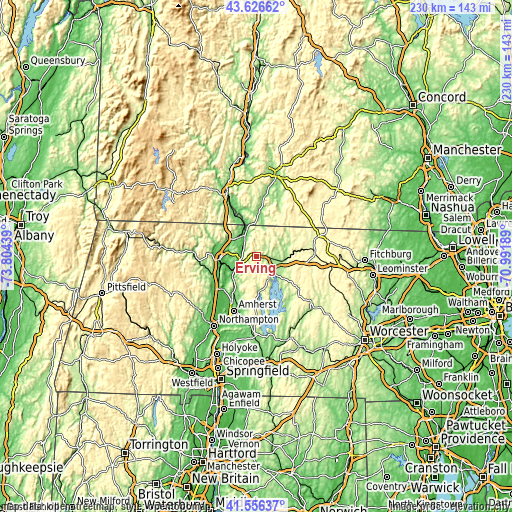 Topographic map of Erving