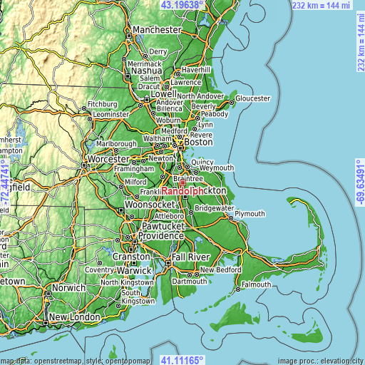 Topographic map of Randolph