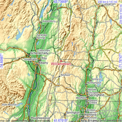 Topographic map of Williamstown